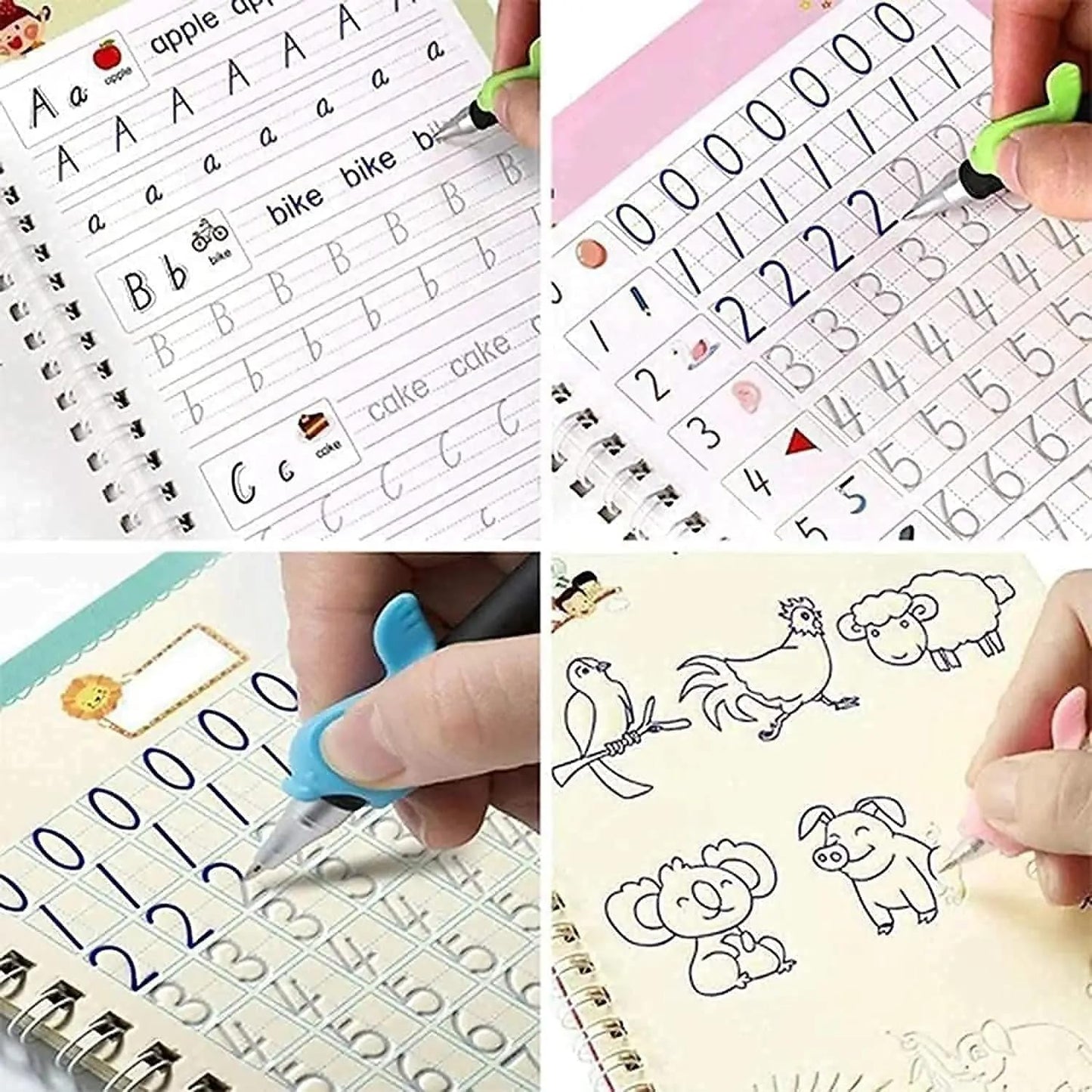 Sank Magic Book With 4 Books + 10 Refills + 1 Gripper To Improve Your Child's Academics