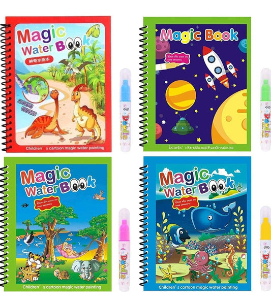 Reusable, Quick Dry Water Colouring Book For Kids